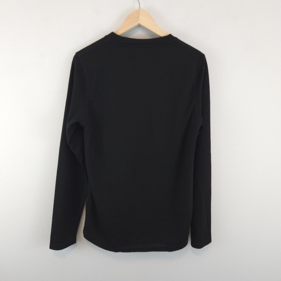 Omni-Wool Men's Black Crew Neck Long Sleeve Base Layer - Picture 5 of 11